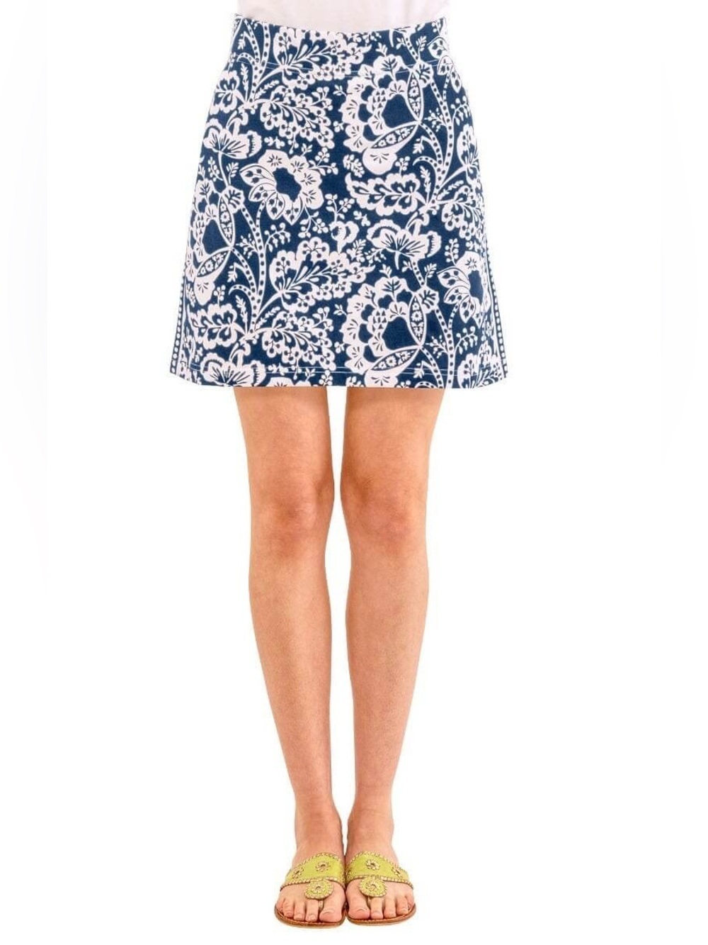 Gretchen Scott Designs Navy & White Skippy Skort - Flora